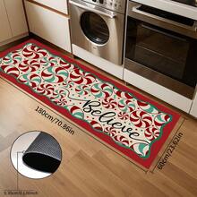 1 pièce Paillasson de Noël, tapis de drainage pour cuisine, salon, entrée, balcon, décoration de maison, antidérapant, convient pour café, bar, vacances, fête, chambre, salle de bain