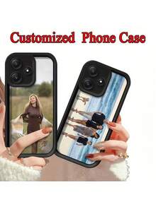 1pc Customized Personalized Pattern Grit Ladder Full Silicone Lens Protection Phone Case, Compatible With Apple 16, 15, 14, 13, 12, 11 Pro Max Series, Cat, Floral Bright Pink, Burgundy Red Fashion, Fashion, Colorful, Matching Phone Case, Simple Customized, Personalized, Unique, Mother's Day Gift Phone Case