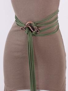 1 pièce Ceinture à nœud de corde grande taille pour femmes, chaîne de taille sorcière nordique, sangle de corps croisée de troll, accessoire de chaman viking, déguisement de pirate, elfe archer, foire, Halloween - A - Voir 8