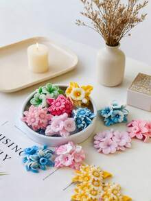 Molde de silicona con forma de flor 3D | Manualidades DIY de jabón, vela, yeso aromático | Decoración del hogar, ornamento de escritorio, fondo de fotografía