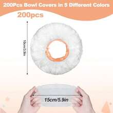 200Pcs Clear Plastic Bowl Covers Elastic Reusable Transparent Plastic Food Covers With Elastic For Bread Proofing And Universal Kitchen Food Storage Wrap Cover To Keep Leftovers Fresh And  In Daily Use - As Pic - View 2