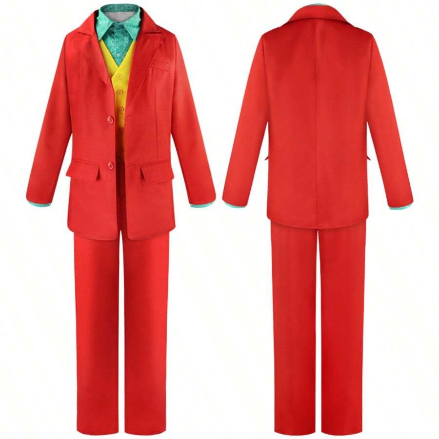 Halloween Clown Costume Set - Jacket + Vest + Shirt + Pants