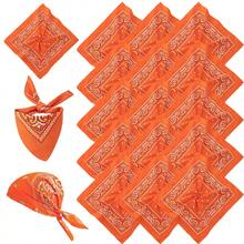 12 قطعة/عبوة باندانا بطراز الباييت والصبغ التعشيقي بأسلوب الموضة الشارعية للنساء