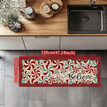 1 pièce Paillasson de Noël, tapis de drainage pour cuisine, salon, entrée, balcon, décoration de maison, antidérapant, convient pour café, bar, vacances, fête, chambre, salle de bain