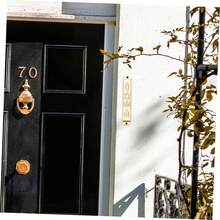 Mobestech Decoración Metal Retro para Puerta Adorno Religioso Dorado con Protección y Bendición para Hogar - 1 - Ver 4