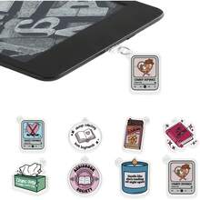 Dust Plug Charms For Kindle, Book Lover Theme Kindle E-Reader Accessories Charm,Cute Type C/USB C Dust Plug,Gift For Book Lover Readers - Kiểu-3 - Xem 1