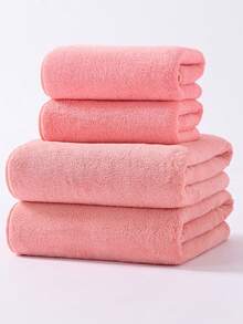 1 Khăn lau tóc mềm mại thấm hút nhanh khô bằng vải lông cừu san hô (nhẹ) màu trơn không rụng, thích hợp để tắm và rửa mặt tại nhà, hoặc 1 Khăn tắm, Khăn tắm cho thẩm mỹ viện, khách sạn, thể thao, đồ dùng gia đình, khăn tắm, khăn tắm chăm sóc da - Hồng - Xem 8