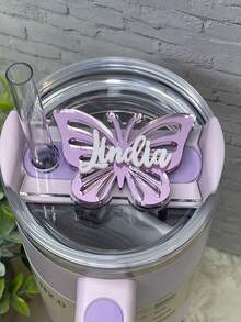 1个定制蝴蝶结设计姓名牌，配件包括20盎司/30盎司/40盎司姓名牌盖，定制H2.0女童保温杯，婚礼必备 - acrylic tags - 查看 11