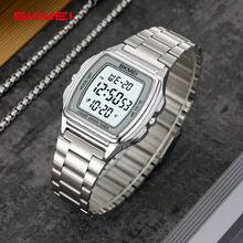 Skmei Men Digital Watch Skmei 2239 Stainless Steel Strap 30 Meters Waterproof Luxury Gold Wristwatch