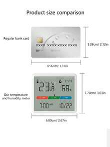 家用温湿度计彩色大显示屏，清晰显示温度、湿度和日历信息，精准监测室内环境变化，电子显示方便查看，营造舒适的生活空间