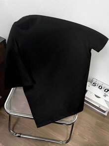 Camiseta redonda para hombre de estampado geométrico - Negro - Ver 2