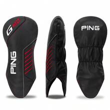 ​1pc Modern Digital Design Golf Club Head Cover - Vibrant Patterned Black For Fairway Wood & Hybrid Clubs | Premium Golf Gift For Discerning Enthusiasts - Black - View 3