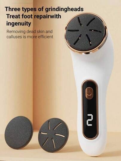 RAF NIJ Electric Feet Callus Removers Rechargeable, Portable Electronic Foot File Pedicure Tools, Electric Callus Remover Kit, Professional Pedi Feet Care For Dead, Hard Cracked Dry Light Beige Ideal Gift Electric Foot Repair Machine, Foot Scraper, Foot Exfoliation, Rechargeable Device, Sleek Foot Care, Highquality Motor, Longlasting Battery, Electronic File, Selfcare Gift, Skincare Routine