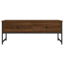 Coffee Table Brown Oak 101x49x39.5 Cm Engineered Wood - Brown - View 7