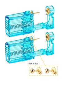 2 Pcs Ear Piercing Kit, Disposable Ear Piercing Gun With Cubic Zirconia Stud, At Home Self Ear Piercer Kit - White - View 20