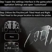 Mobile Game Controller, Touch Joystick, Game Buttons, Sensitive External Controller, Mobile Game Grip, Aiming Assist, Shooting Trigger, Mechanical Gamepad Compatible With IOS And Android Smartphones - Black - View 4