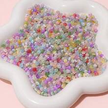 10g/Pack Approx. 120pcs Cat Eye Glass Beads, Suitable For DIY Jewelry Making, Personalized Necklace, Bracelet, Accessories