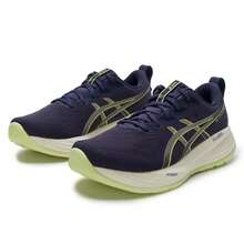 Asics 男士跑步鞋 GEL-CUMULUS 27 休闲舒适轻便运动鞋 1011B960-500 - 灰色/黃色/黑色 - 查看 3