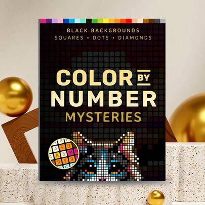 1pc Mysterious Mosaic Color Number Mosaic Coloring Book, 22x17cm Size, Portable & Lightweight
