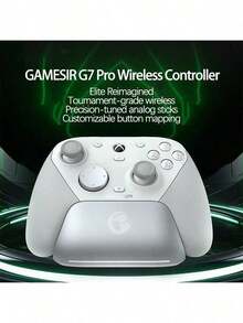 GAMESIR G7 Pro Multi-Platform Elite Controller, Hall Effect Electromagnetic Joystick Lifetime Anti-Drift, Microswitch Triggers For Rapid Fire/Linear Triggers For Realistic Simulation, One-Key Dual Mode Switching, White - White - View 1