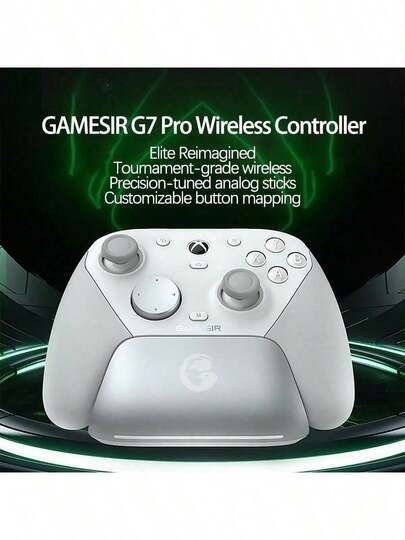 GAMESIR G7 Pro Multi-Platform Elite Controller, Hall Effect Electromagnetic Joystick Lifetime Anti-Drift, Microswitch Triggers For Rapid Fire/Linear Triggers For Realistic Simulation, One-Key Dual Mode Switching, White