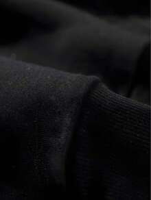 360g Hooded Double-Sided Printed Sweater, Star Flashing Printed Hooded Sweater Loose Version, With  Pocket And Drawstring, Leisure Outing, Celebrating Halloween, Christmas, Thanksgiving, Holiday Gifts. - màu đen - Xem 4