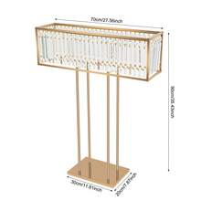 Wedding Flower Stand, Wedding Crystal Flower Stand, Crystal Flower Stand  For Wedding Road Lead T Stage Flower Arrangement Decoration - Gold - View 5