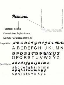 定制姓名男女项链，时尚个性化简约草书字母字体不锈钢五角星颈链，生日珠宝家庭节日礼物，母亲节送给妈妈的礼物，银色、金色时尚，秋季时尚，休闲，复古，色彩缤纷，足球妈妈的独特理想礼物，送给女友、妈妈、家人，适合舞会、派对、新年魅力，女士珠宝 - 銀色 - 查看 15