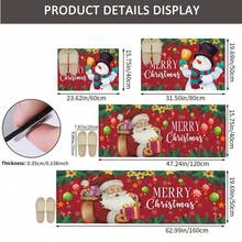 1 buc. Covoraș de Crăciun, covoraș de drenaj durabil pentru bucătărie, sufragerie, intrare, balcon, decor pentru casă, antiderapant, potrivit pentru cafenea, bar, vacanță, petrecere, dormitor, baie