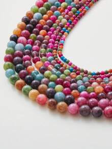 1 pieza Cuentas redondas de berilo multicolor de 4/6/8/10 mm, materiales para hacer joyas DIY para cuentas, tejido, regalos