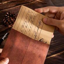 20pcs Thick Red Kraft Paper Envelopes, Vintage Romantic Handwritten Premium Birthday/Graduation Envelopes