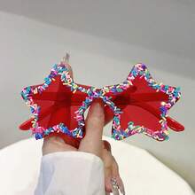Cute Star Shaped Fashion Glasses With Sprinkles Women Stylish Beach Holiday Decor Shades Original Design Fashion Glasses