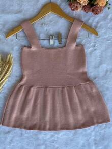 Women's Tank Top With Ruffle Peplum Tricot Modal Summer 2025 Realize Trico Rodadinha - Light Pink - View 1