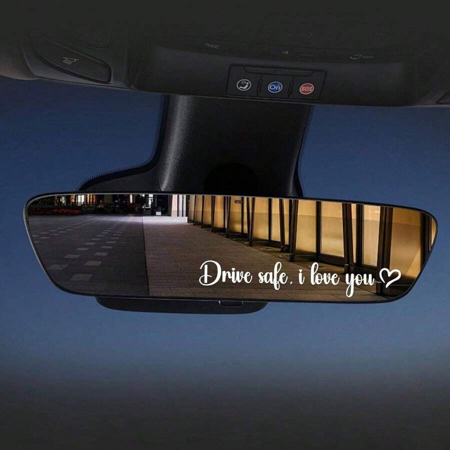 3 pegatinas de coche Drive Safe I Love You, I Love You Drive Safe - calcomana autoadhesivo resistente al agua, calcomanas de coche para mujer - Blanco - Ver 1