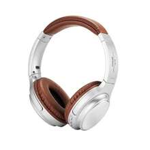 レトロ風 ヘッドホンタイプ Bluetooth ヘッドフォン カード挿入対応 折りたたみ式 音楽用 ワイヤレス ノイズキャンセリング イヤホン - 純銀 - チェックする 2