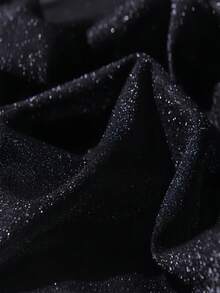 1 pieza de tela no tejida con brillo metálico dorado y plateado con estampado de cielo estrellado, material súper brillante para vestidos de novia y manualidades de ropa