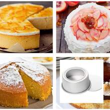 1 包不粘深铝制圆形蛋糕盘，带可拆卸底部，迷你蛋糕盘，圆形铝制蛋糕盘，用于家庭聚会烘烤迷你蛋糕披萨、乳蛋饼（2/4/6/8 英寸） - 彩色 - 查看 2