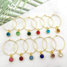 8/10/15pcs Multi-Style 25mm Wine Glass Identification Charms - Fun Party Favors And Markers, Wine Glass Identifiers, Drink Markers For Christmas, Thanksgiving, Birthday Parties - Multicolor - View 8