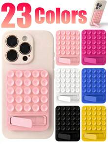 Soporte de silicona para teléfono con agarre adhesivo, soporte de teléfono con ventosa de silicona de doble cara, accesorios de teléfono de manos libres con agarre fuerte para selfie y video compatible con iPhone, teléfonos Android, regalo para cumpleaños, familia, amigos