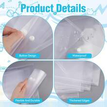 5pcs Thick Plastic A4 File Folder, Candy Color Document Organizer Bag, Multi-Layer Expanding File Folder, Document Storage Bag - Multicolor - View 10