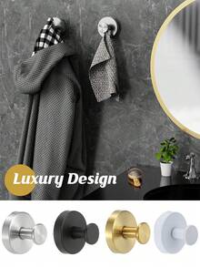 Schwere Edelstahl Saugnapf Haken, Wandmontage Handtuchhalter, einfache Installation, lackierte Oberfläche, modischer Stil für Badezimmer, Küche, Handtücher, Kleidung, Accessoires, Wandmontierter Kleiderständer, Kleiderständer, Kleiderbügel, Aufhängehaken, Aufhänger, Raumdekoration, Türgarderobe, Wandhalter, Kleiderschrank Organizer, Schlüsselhalter
