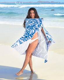 Fit-Flip Strandtuch XXL - Mikrofaser Badetuch - Strandtücher leicht und schnelltrocknend - 100% recyceltes Mikrofaser Handtuch - Strandhandtuch zum Baden (Crocodile 160x90cm)-DAVID