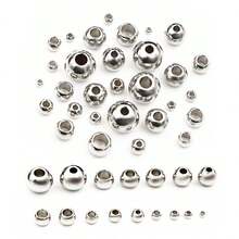 2-8mm不鏽鋼金色間隔珠魅力珠子,diy手鍊,項鍊,珠寶製作配件,吊飾