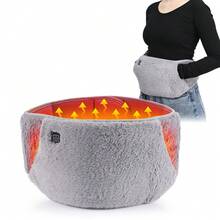 Uterus Warming Belt,Electric Heated Waist Warmer,Portable Heating Pad,With 3 Heat Levels, For Women And Girl,Also Hand Warming(No Mobile Power) - Xám - Xem 1
