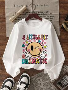 3 buah Kaos Lengan Panjang Bermotif untuk Anak Perempuan Remaja, Cocok untuk Dipakai Sebagai Lapisan di Musim Gugur/Musim Dingin, Pakaian Siswa Muda untuk Luaran dan Dalaman - MultiWarna - View 6