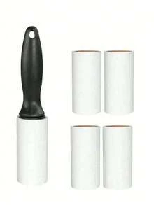 1/6 pezzi Rullo rimuovi pelucchi, ideale per mobili, vestiti | Pulitore di peli di cane e gatto, rullo di cotone super appiccicoso - Rimuovi peli di animali domestici - Include 1 manico e 6 fogli di ricarica, ruota di cotone per tappeti, rimuovi peli di animali domestici portatile per vestiti, biancheria da letto, mobili del soggiorno, camera da letto, tappeti per auto, sedili auto, interni auto