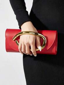 Retro Vintage Solid Color Clutch Wallet, All-Match Carry On Purse, Stylish PU Bag For Women, And For Wedding, Party, Prom, Dinner, Fashionable Clutch Bags For Woman - 1 cái - Xem 12