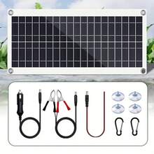 Outdoor RV Solar Panel 30W, Portable Solar Panel Kit 12V 18V 5V USB Charging Interface Solar Panel With Controller Solar Cell For Mobile Phone RV Car