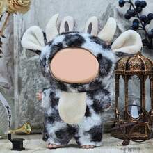 1 pieza Ropa navideña para Labubu, para vestir muñecas, para crear exhibiciones festivas de vacaciones, atuendo de invierno en miniatura, un accesorio para coleccionistas de muñecas, para el estilismo y la fotografía de muñecas DIY, Navidad