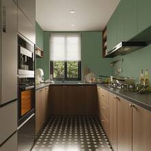 1 Roll Green Self-Adhesive Vinyl Wallpaper, Removable And Easy To Apply Decorative Paper, Suitable For Kitchen, Bathroom, Living Room Furniture And Home Decor Wall Sticker Wall Paper Wall Stickers Wall Decor Room Decor Wallpaper Stickers Wall Bedroom Decor Kitchen Decor